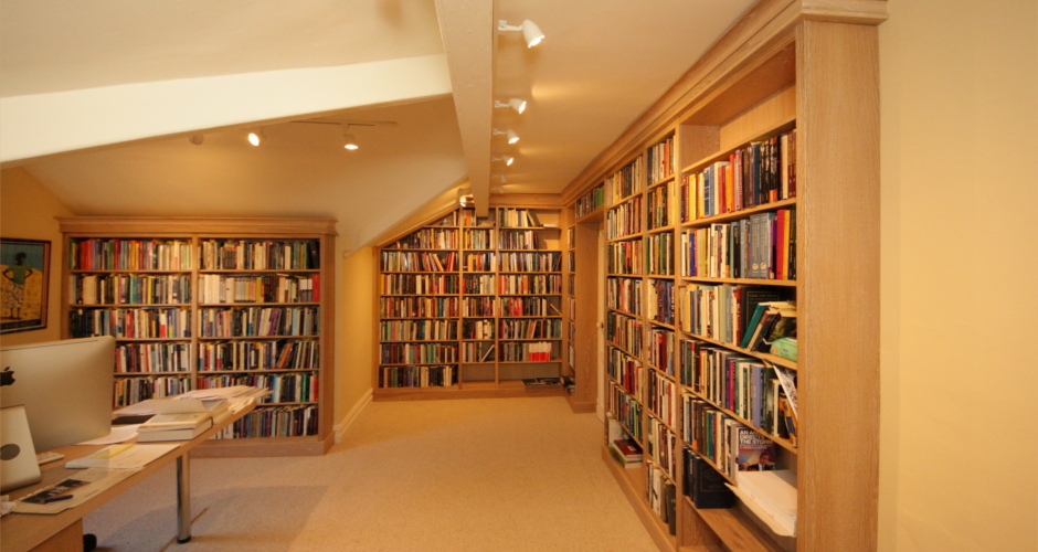 Custom made book shelves